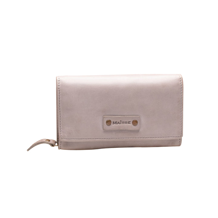 Maitre - Steinbach dilara Purse lh11f Hellgrau, 16X9,5 Farbe:hellgrau / Material:cotton,cow Leather