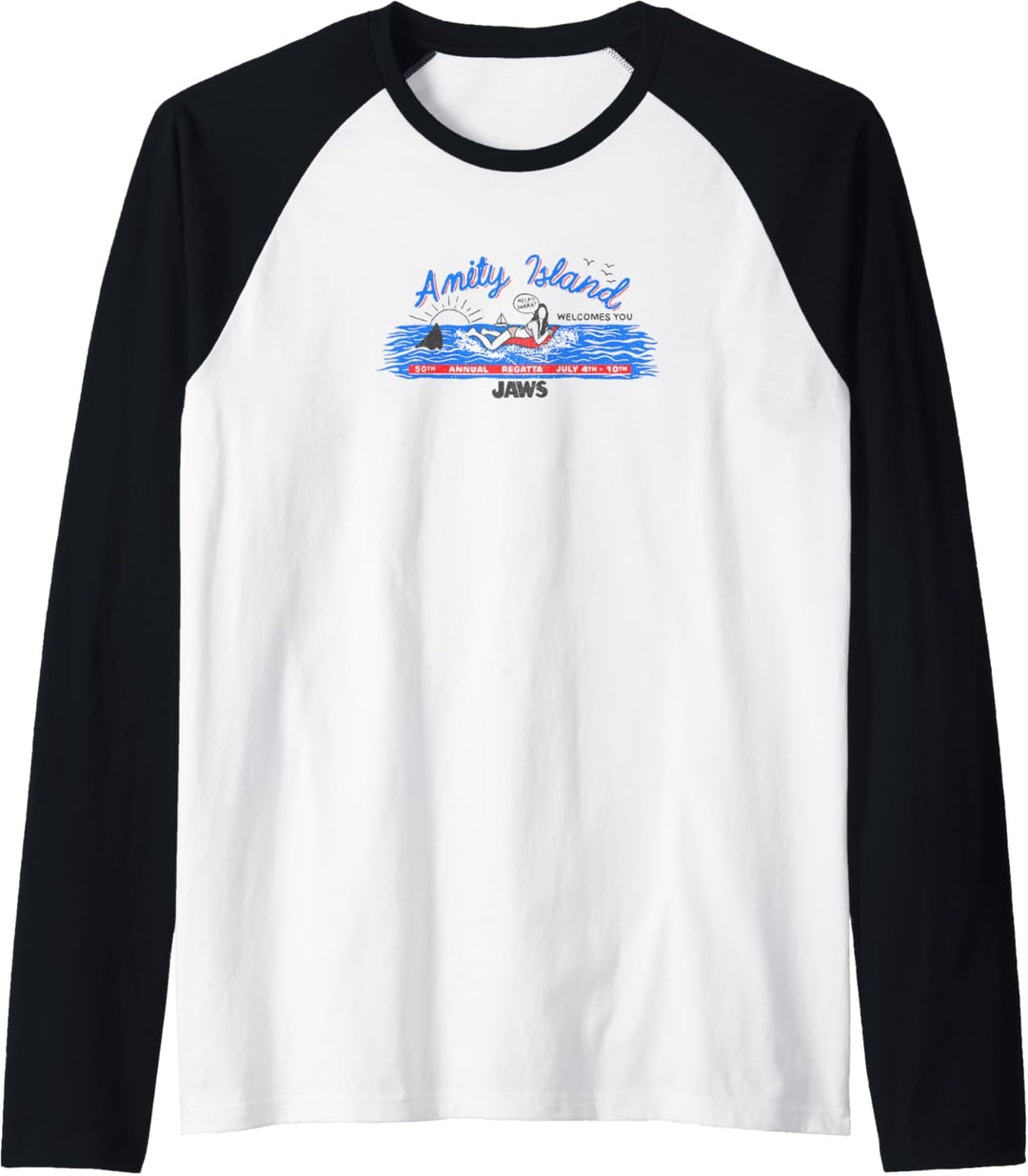 Jaws Amity Island Billboard Raglan
