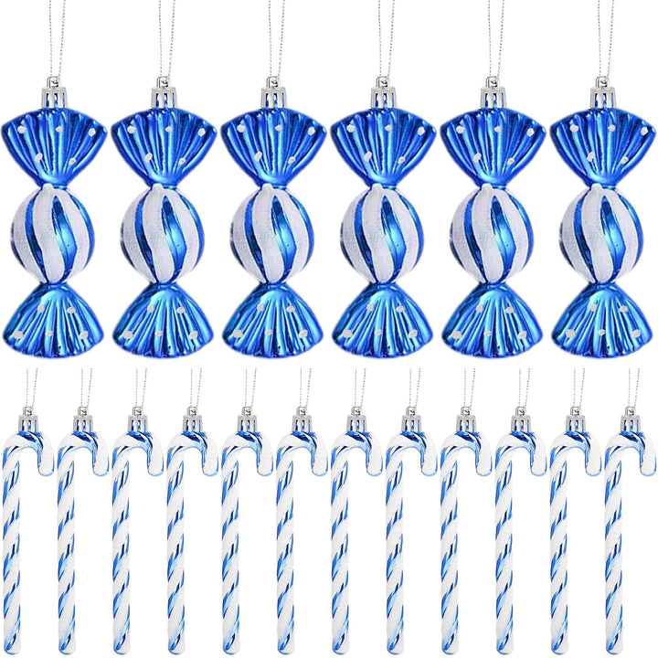 18 Stück Zuckerstangen Weihnachten Deko Weihnachtskugeln Zuckerstangen Deko Glitzer Weihnachtsbaumsc