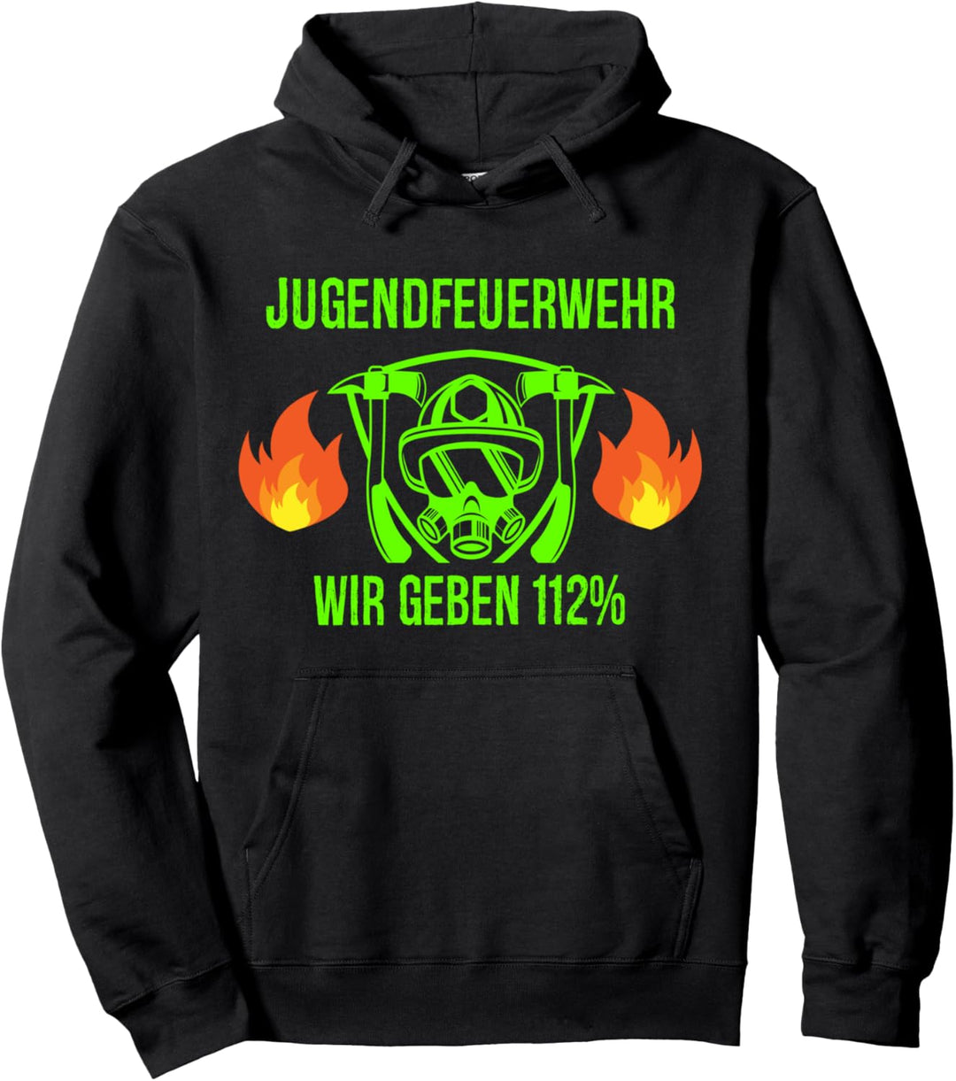 Wir Geben 112 Prozent Jugendfeuerwehr Pullover Hoodie