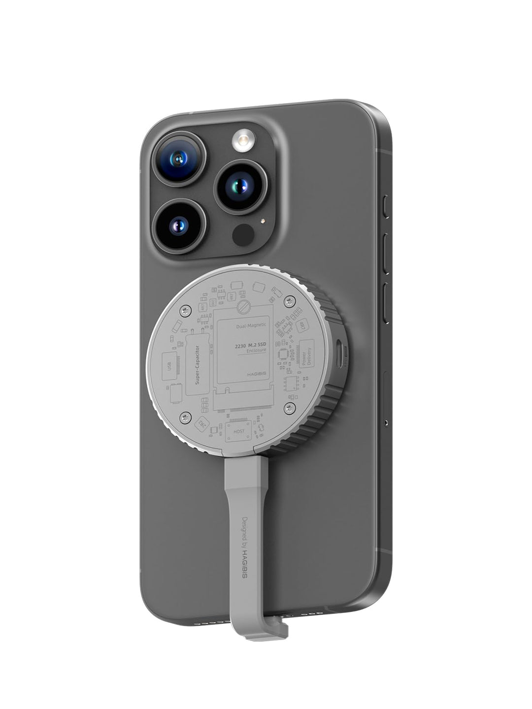 Hagibis Magnetisches M.2 2230 NVMe SSD-Gehäuse mit Magsafe für iPhone 15 Pro Max ProRes, USB C 3.2 G