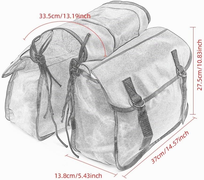 evomosa Motorrad Satteltaschen Canvas wasserdichte Werkzeug Aufbewahrungstasche für Motorradgepäckta