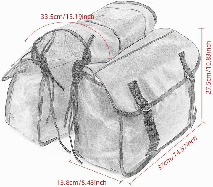 evomosa Motorrad Satteltaschen Canvas wasserdichte Werkzeug Aufbewahrungstasche für Motorradgepäckta