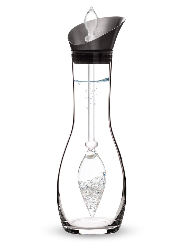 VitaJuwel Diamonds Edelsteinwasserset für Zuhause (Karaffe Era & Phiole) mit echten Diamantsplittern