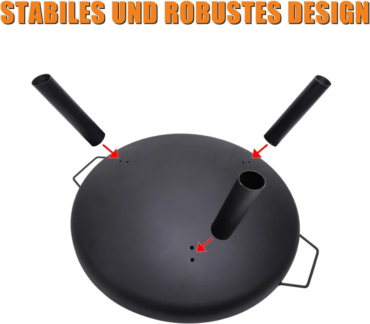 HYCHIKA BETTER TOOLS FOR BETTER LIFE Feuerschale Feuerstelle für Garten, Terrasse und Balkon (rund 5
