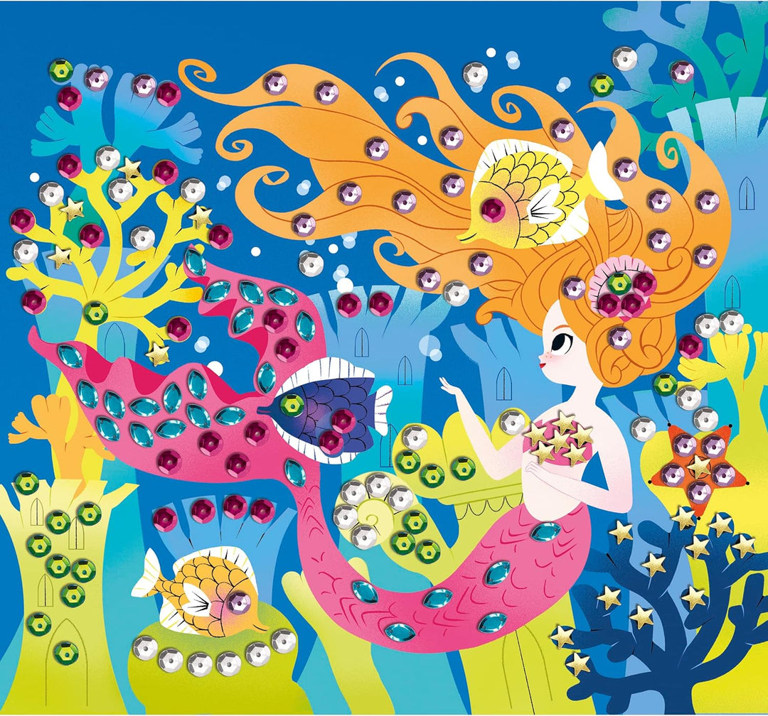 Janod - Pailletten-Bastelset Meerjungfrauen - Les Ateliers du Calme - Kreatives Hobby Kinder - Feinm
