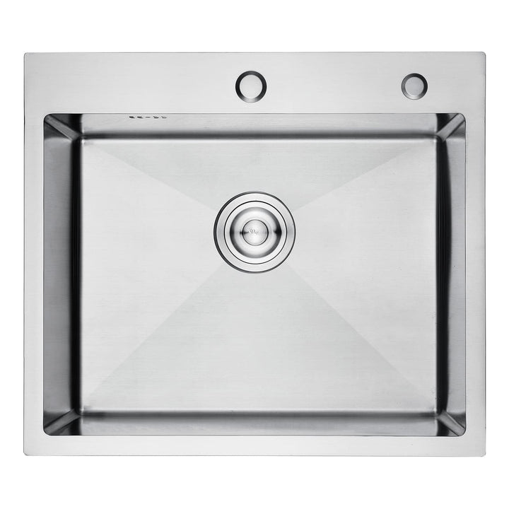 Ibergrif Spüle Küchenspülen für den Unterbau, 55-45cm Unterbaubecken, Spülbecken Satin Edelstahl, 1