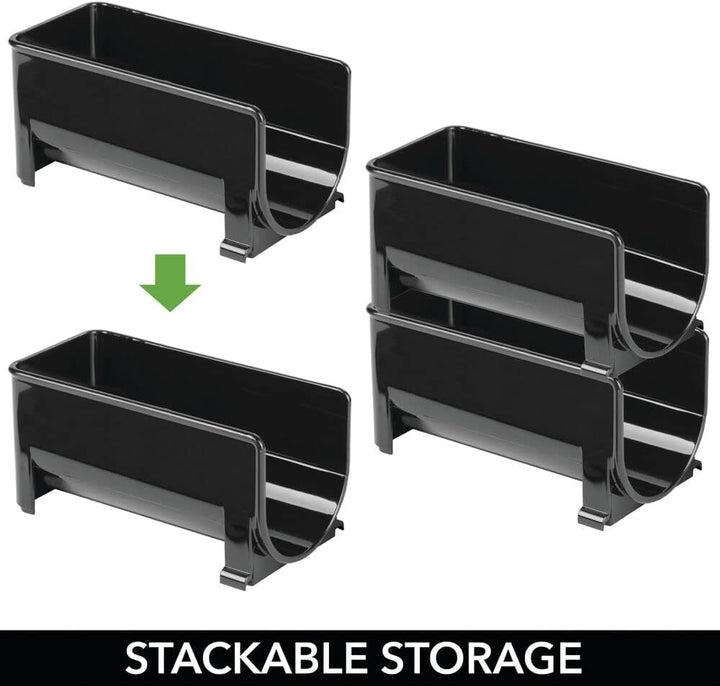mDesign 8er-Set modernes Weinflaschenregal – stapelbares Flaschenregal für Wasserflaschen und Trinkf