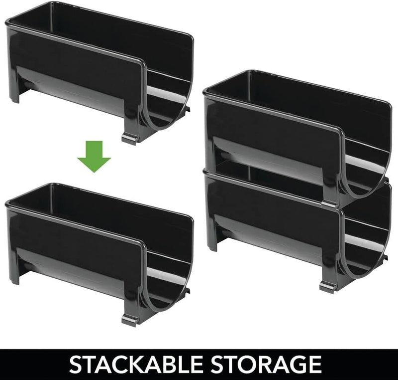 mDesign 8er-Set modernes Weinflaschenregal – stapelbares Flaschenregal für Wasserflaschen und Trinkf