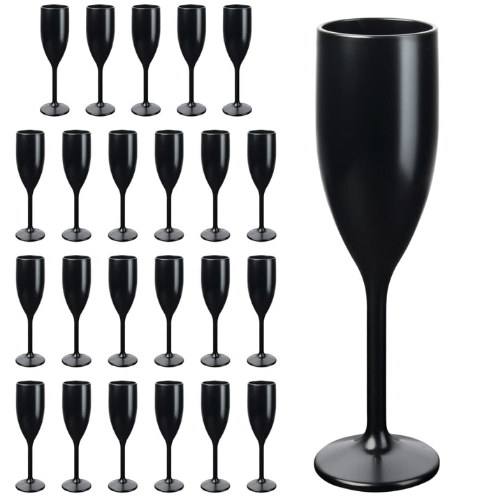Schramm® Mehrweg Sektgläser in schwarz wählbar 6, 12, 24 oder 48 Stück 150 ml Champagner Glas Sektfl