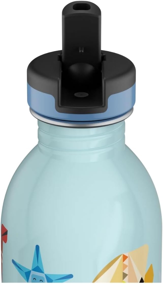 24Bottles Kids - Trinkflasche Kinder mit Strohhalm 250 ml, Trinkflasche Edelstahl 100% Hermetisch fü