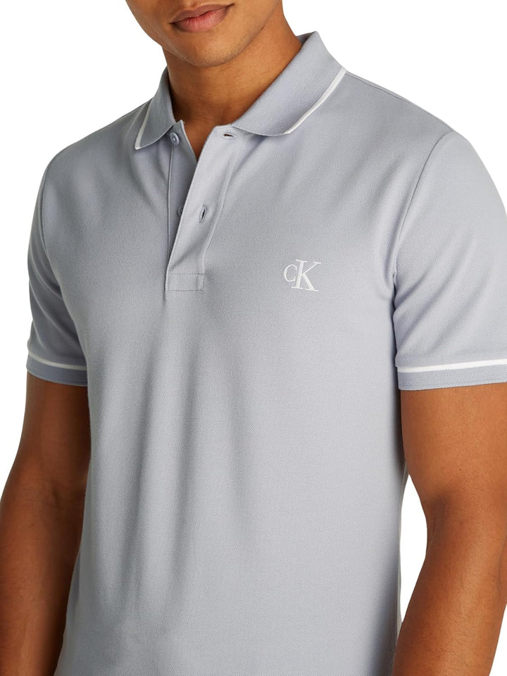 Calvin Klein Herren Golf Polo Shirt Leicht Atmungsaktiv Stretch Nachhaltig XL Blue (Aleutian), XL Bl