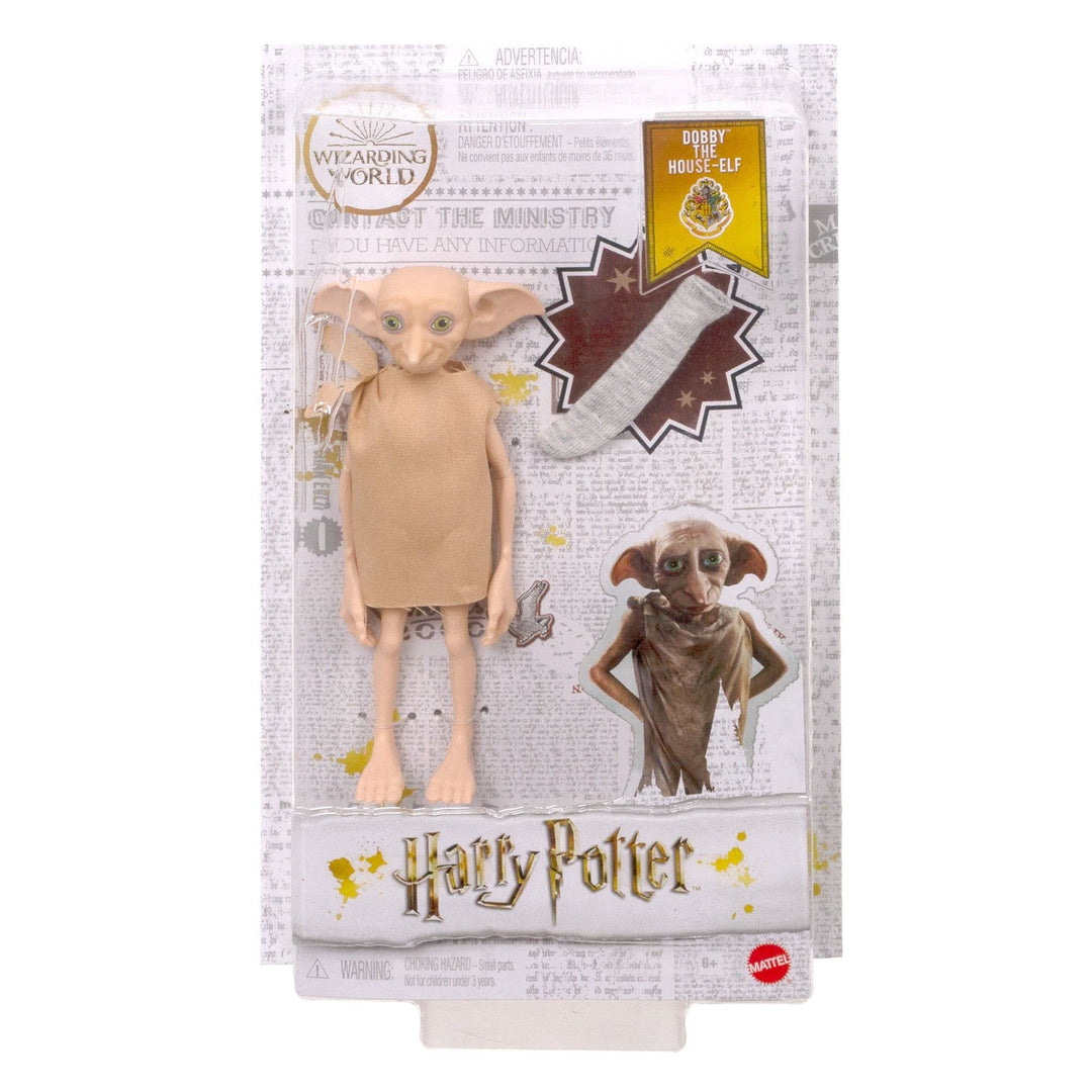 Mattel Harry Potter Sammelfigur Dobby der Hauself in altes Leintuch gekleidet, mit Socke als Zubehör
