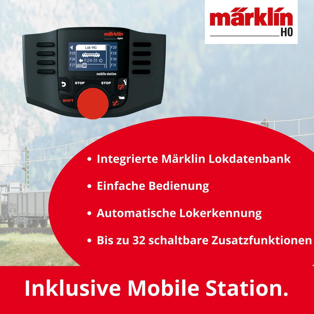 Märklin 29890 - Digital-Startpackung Güterzug mit BR 89.0" mit Mobile Station, Spur H0 Modelleisenba