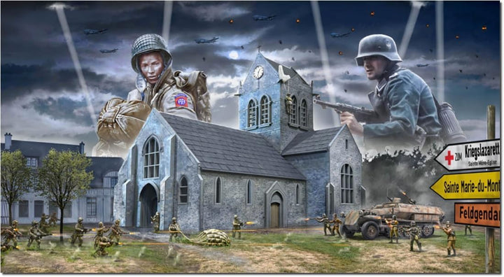 Italeri 6199 1:72 Battle of Normandy St.-Mère-Église - Modellbau, Bausatz, Standmodellbau, Basteln,