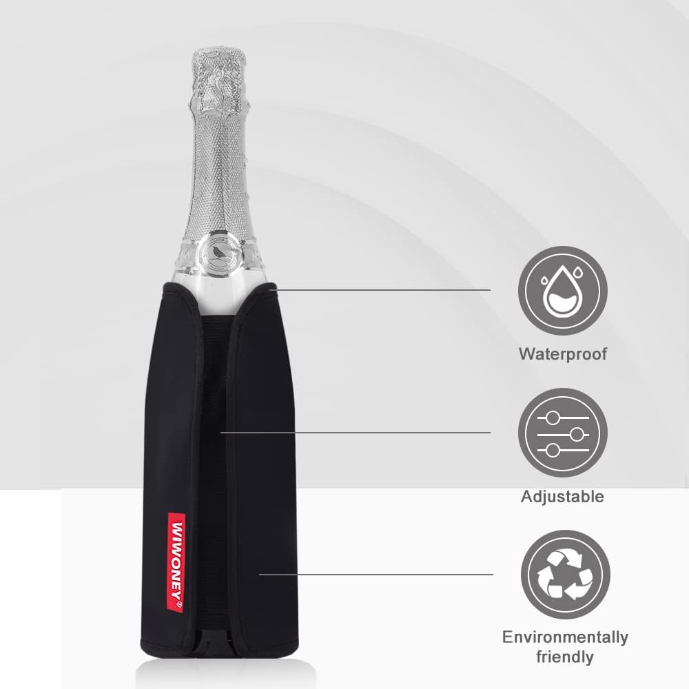 Weinkühler, Flaschenkühler Manschette, die perfekte Kühlmanschette für Wein, Sekt, und Champagner, w