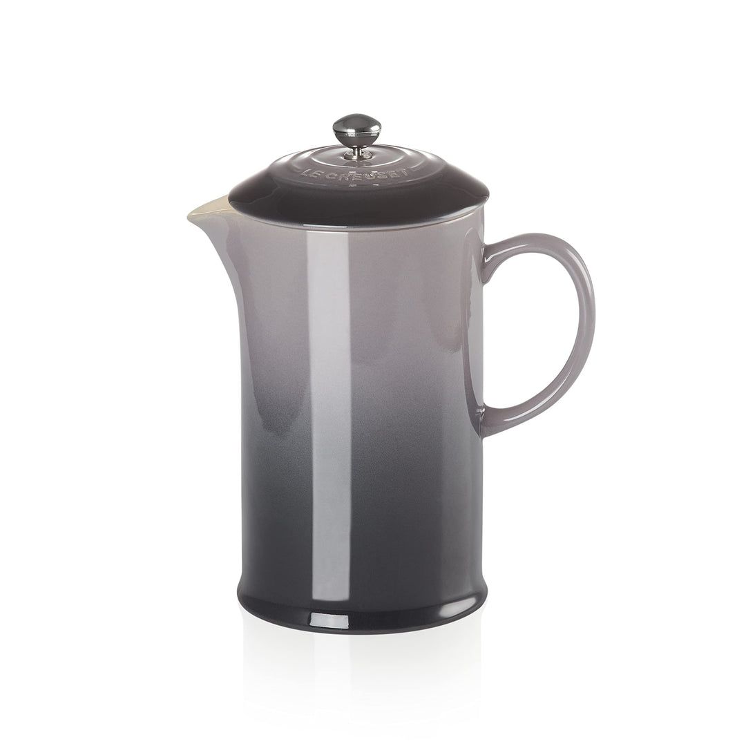 Le Creuset Kaffee-Bereiter/French Press mit Edelstahl-Presseinsatz, 800 ml, Steinzeug, Flint