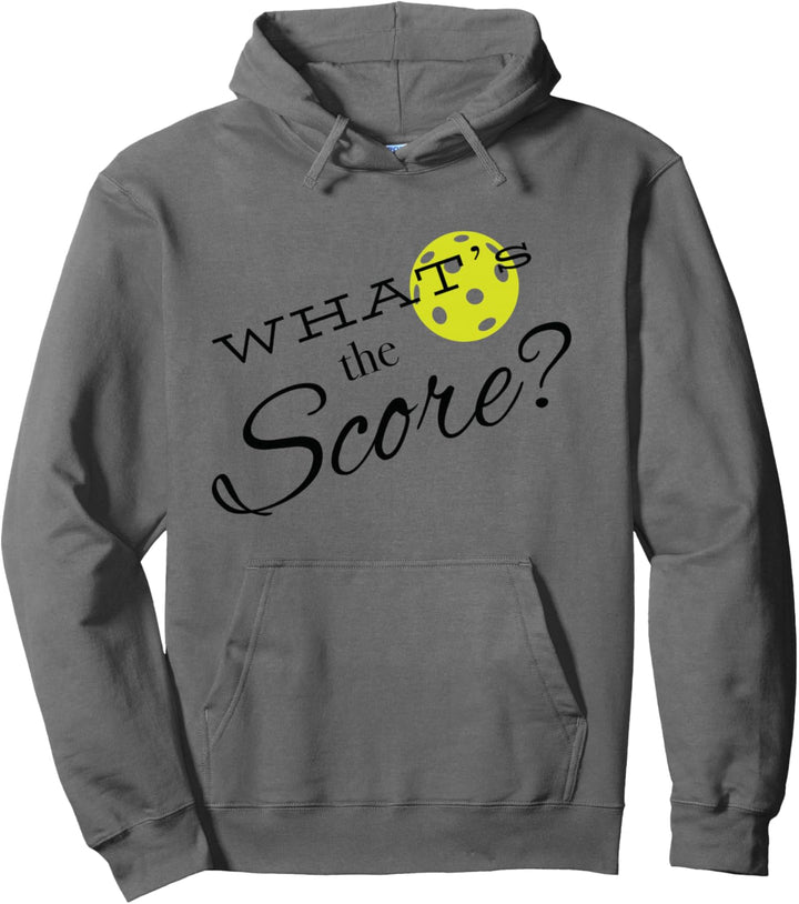 Lustige Pickleball Phrase, Wie ist der Punktestand? Pullover Hoodie