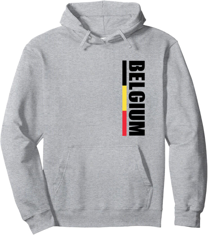 Belgium Pride Nederlands Souvenir Vertical Belgian Flag Pullover Hoodie