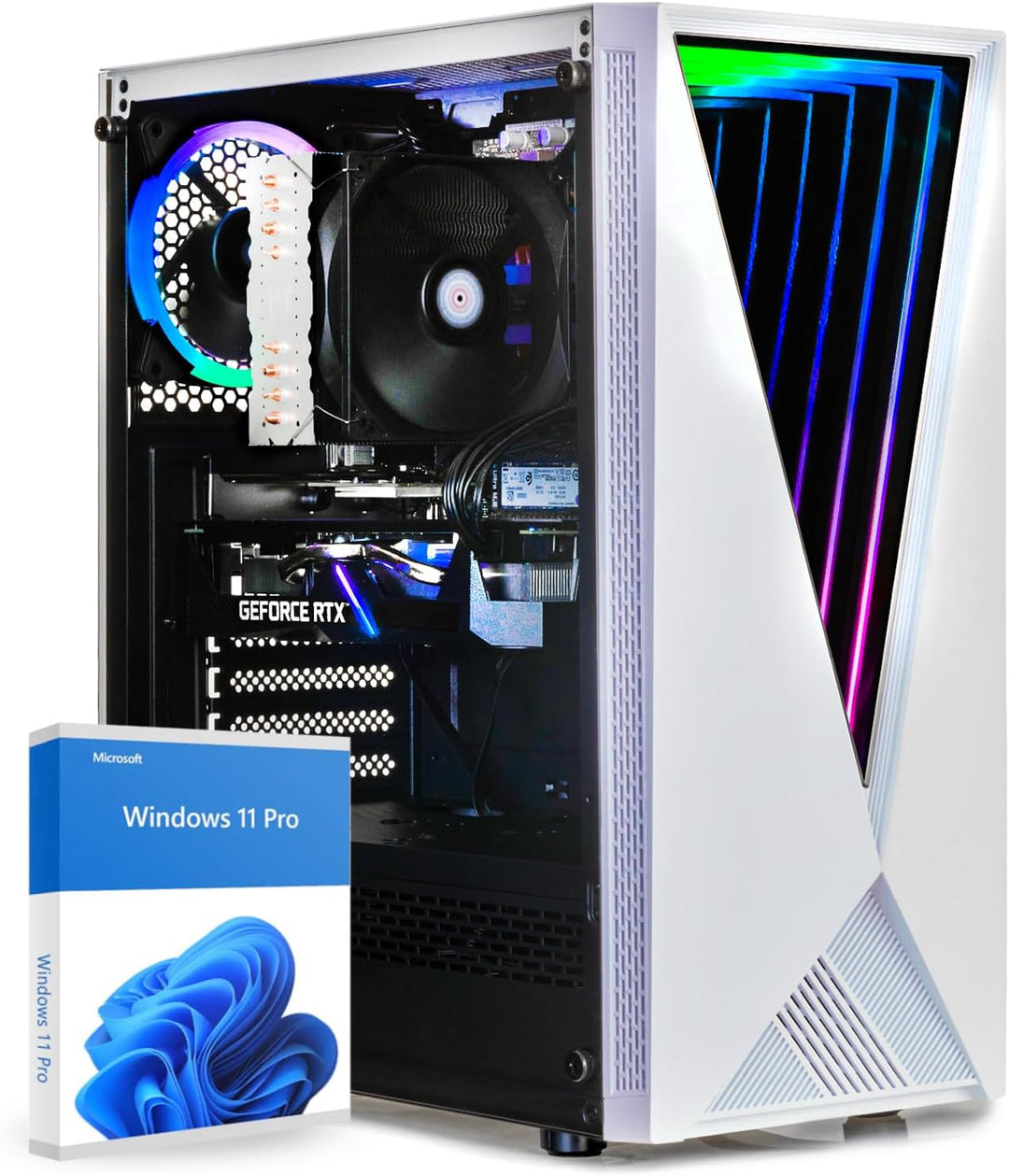 dcl24 AMD Gamer PC Ryzen 5 5500, RTX5060Ti 8GB - 500GB SSD, 16GB DDR4, Gaming mit 6x4.2 GHz, High En