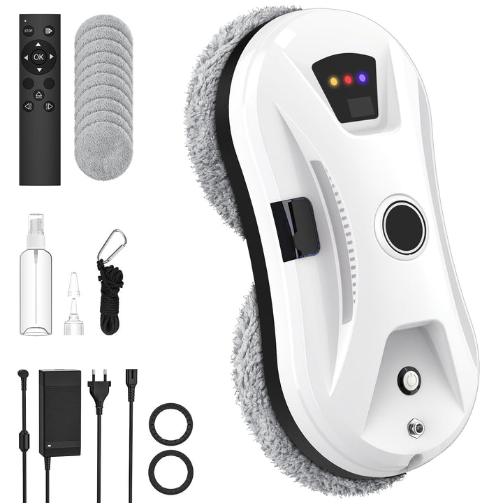 Fensterputzroboter mit Automatischem Wasserstrahl, 5600Pa Fensterreiniger Roboter Automatischer, Fen