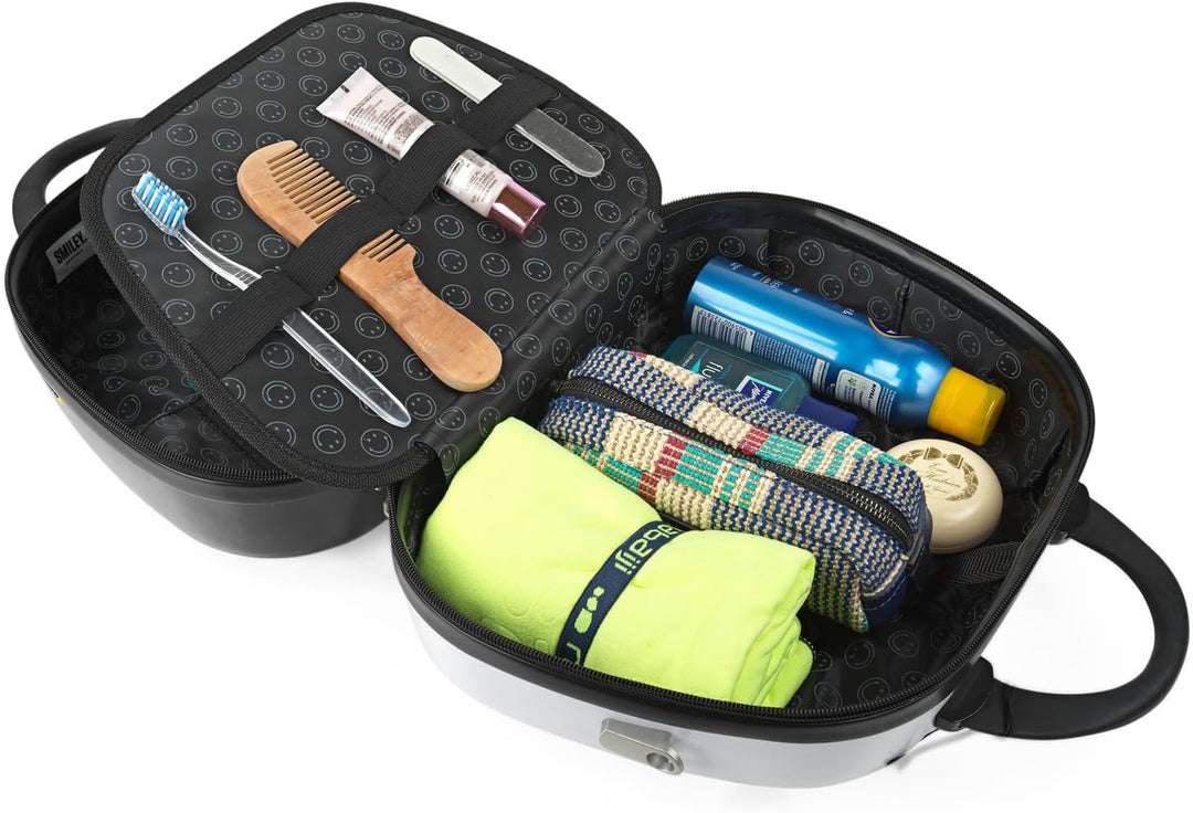 Smiley Originals - Kosmetikkoffer Hartschale Gross, Beautycase Damen, Trolley & Handgepäck Koffer: B