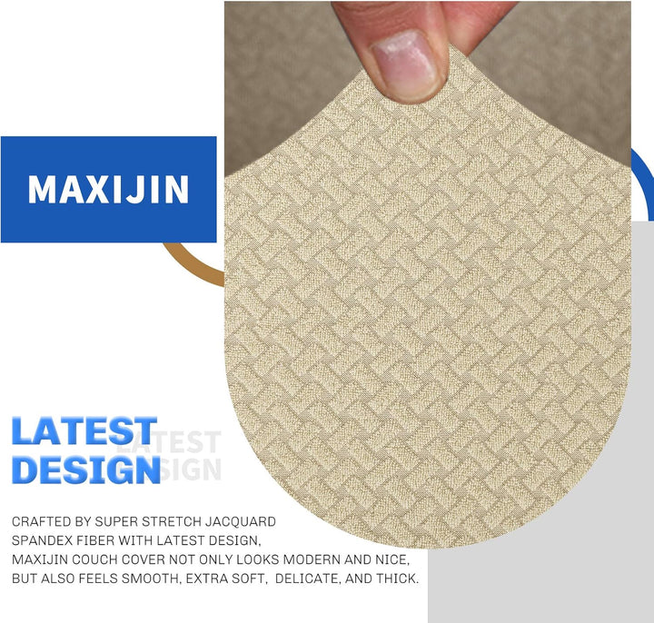 MAXIJIN Creative Jacquard Extra grosse Couchbezüge für 3- oder 4-Sitzer, super Dehnbare rutschfeste