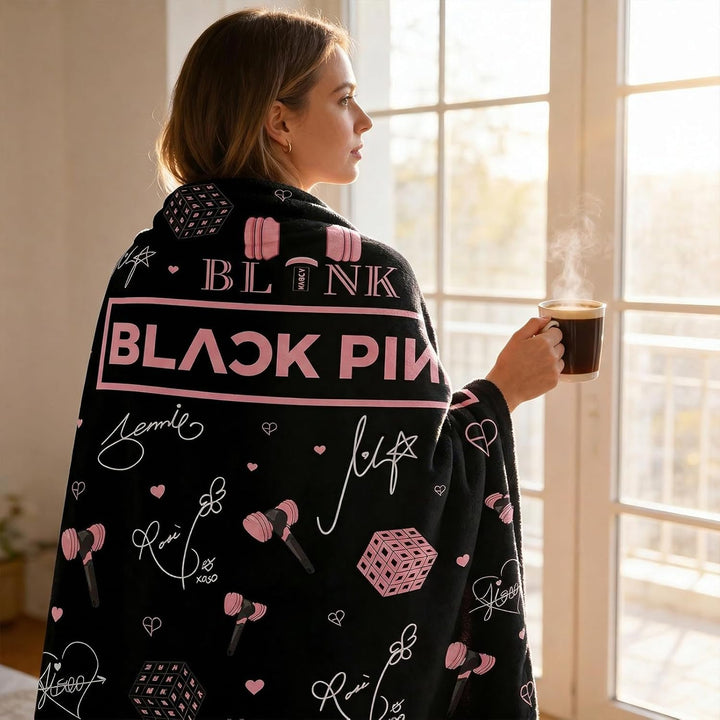 Blackpink Decke für Fans, Mehrzweck-Flanelldecke Superweiche Flanelldecke für Lounging Reisen Outdoo