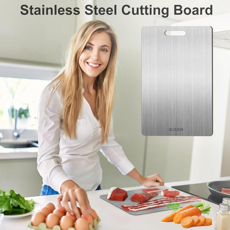 Titan Schneidebrett, 2024 New Titanium Cutting Board Multifunktion, Doppelseitiges Lebensmittel Grad