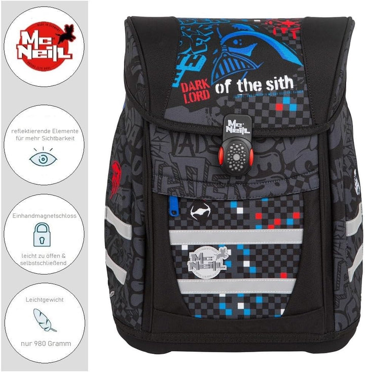 Familando - McNeill Teneris Schulranzen Set - 10-teilig mit Schultüte - Star Wars Darth Vader - Ergo