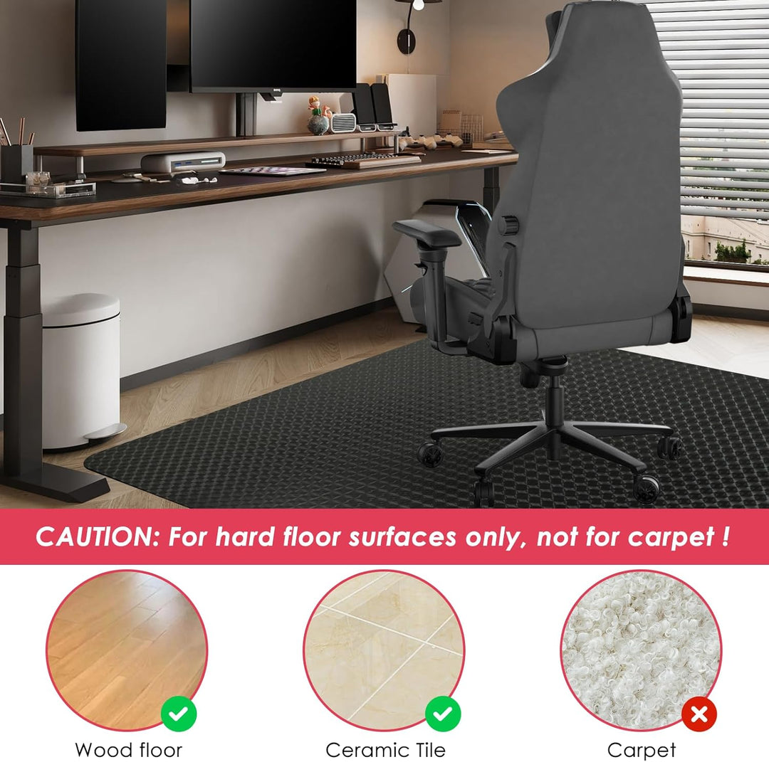 Vicwe Bodenschutzmatte Bürostuhl, 120 x 120 cm Gaming Bürostuhl Stuhlmatten, rutschfest und Einfach
