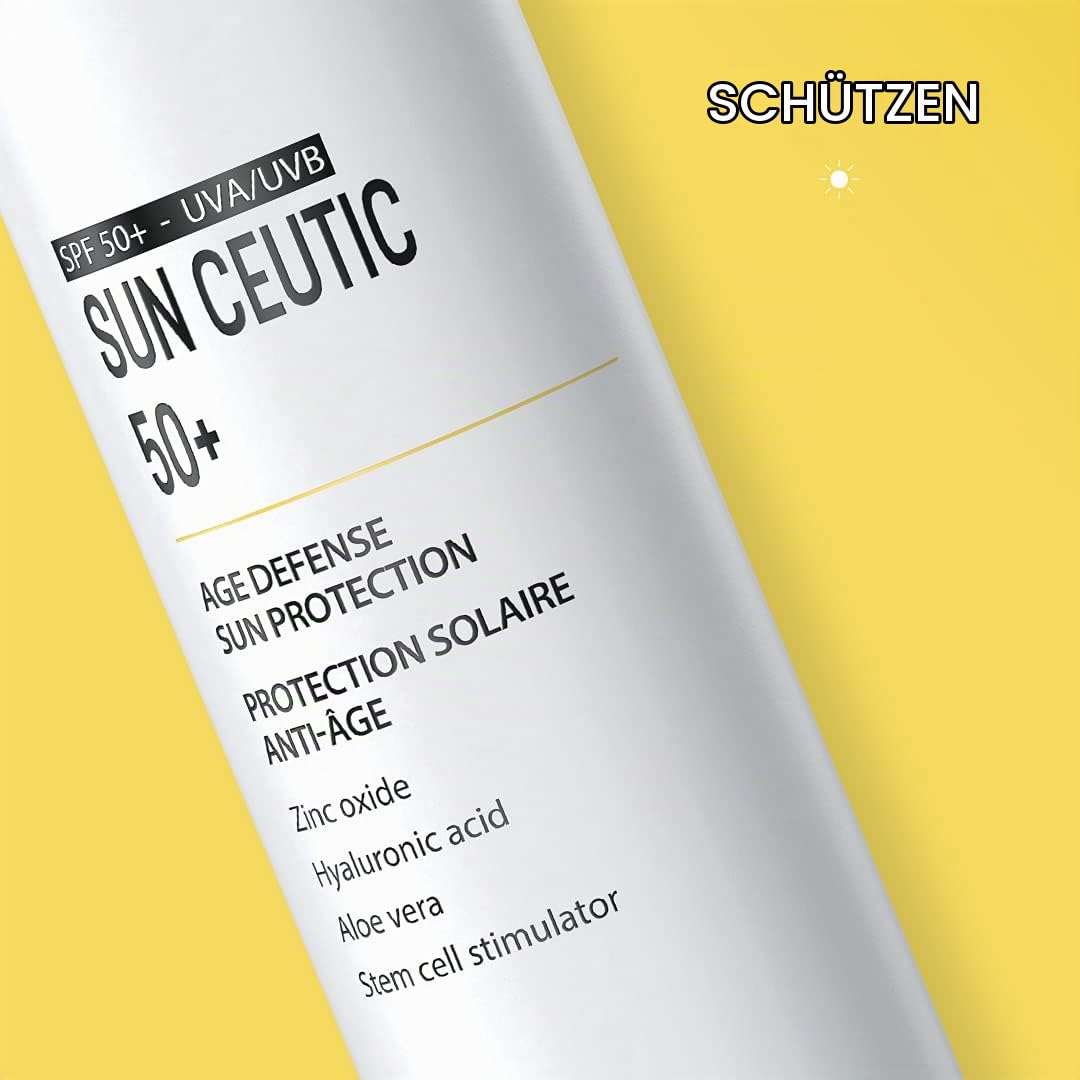 Dermaceutic Sun Ceutic 50+ - Protección solar antienvejecimiento con filtro UV, ácido hialurónico, A