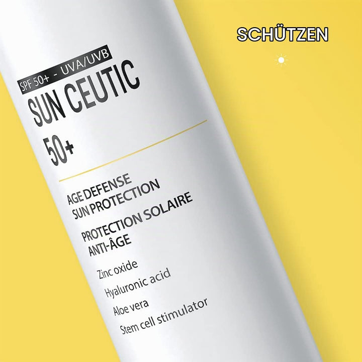 Dermaceutic Sun Ceutic 50+ - Protección solar antienvejecimiento con filtro UV, ácido hialurónico, A