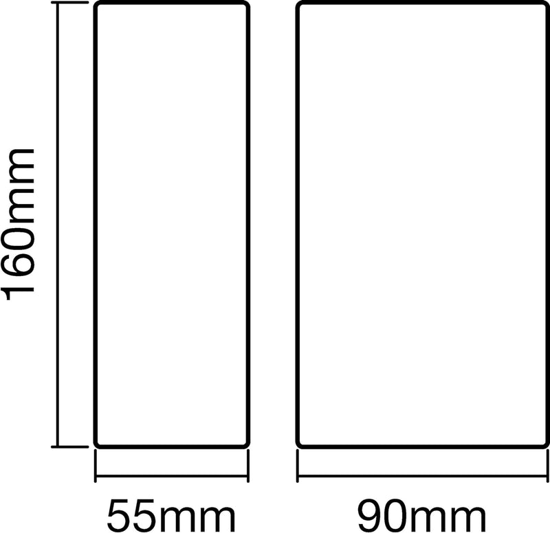 Ledvance LED Wand- und Deckenleuchte, Leuchte für Aussenanwendungen, Warmweiss, 55,0 mm x 90,0 mm x