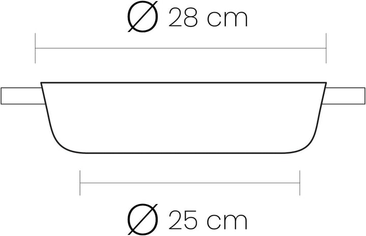 IBILI - Schmortopf Evolution aus geschmiedetem Aluminium, Deckel aus Glas und Griffe aus Silikon, 28