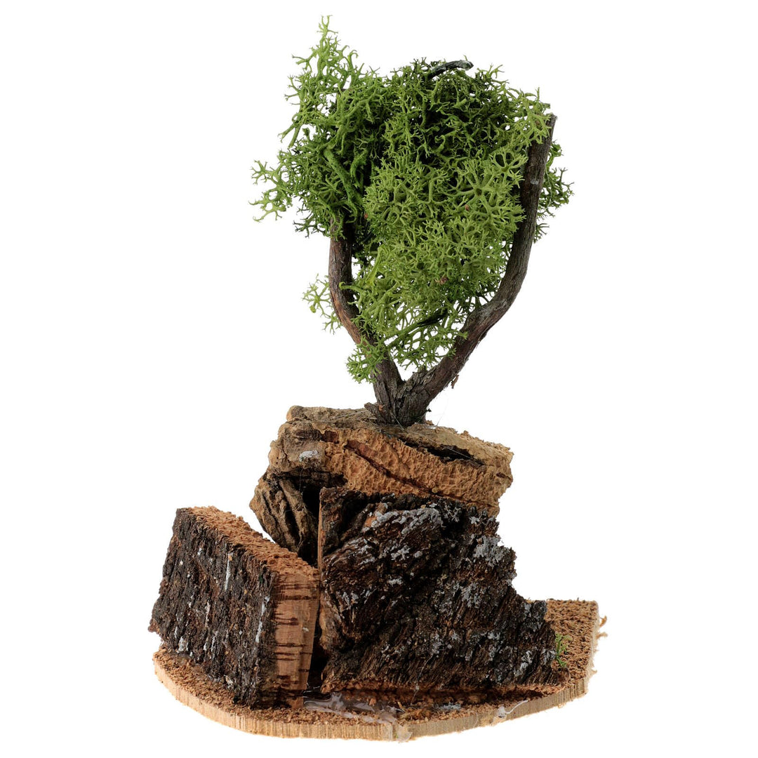 Holyart Baum mit Flechte für Krippe 20cm Gross