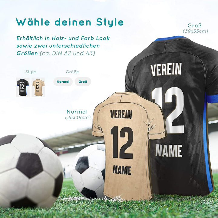 Elbeffekt Trikotlampe für Paderborn Fans aus Holz - personalisierbares Geschenk - schenke Dein indiv