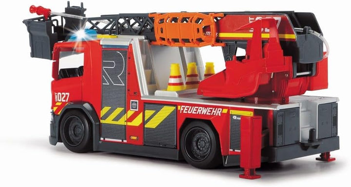 Dickie 203716017038 Scania Rosenbauer SOS Fire Rescue Licht und Sound 35 cm, 3 Jahre