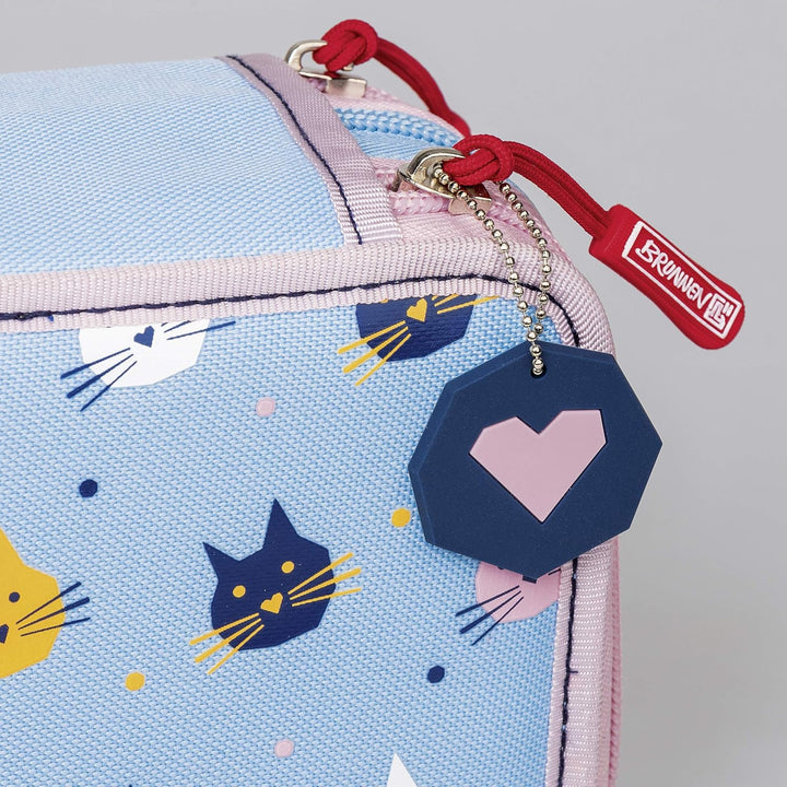 Brunnen Schüler-Etui Federmappe mit 3 Reissverschlüssen mit Katzen