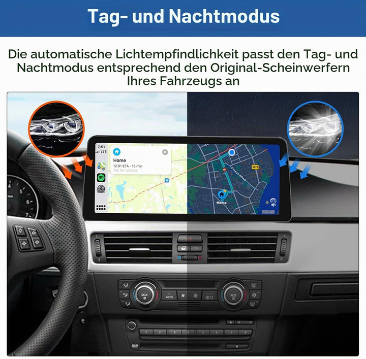 Road Top 12,3 Zoll Ultraschmaler Autoradio Carplay für BMW 3er mit CCC | für BMW 3er E90/E91/E92/E93
