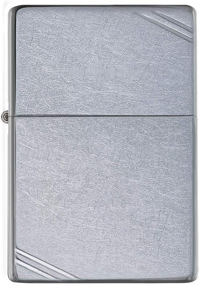 Zippo 267 Feuerzeug 60001317 Vintage Street, Chrome Benzinfeuerzeug, Messing Street Chrome, Street C