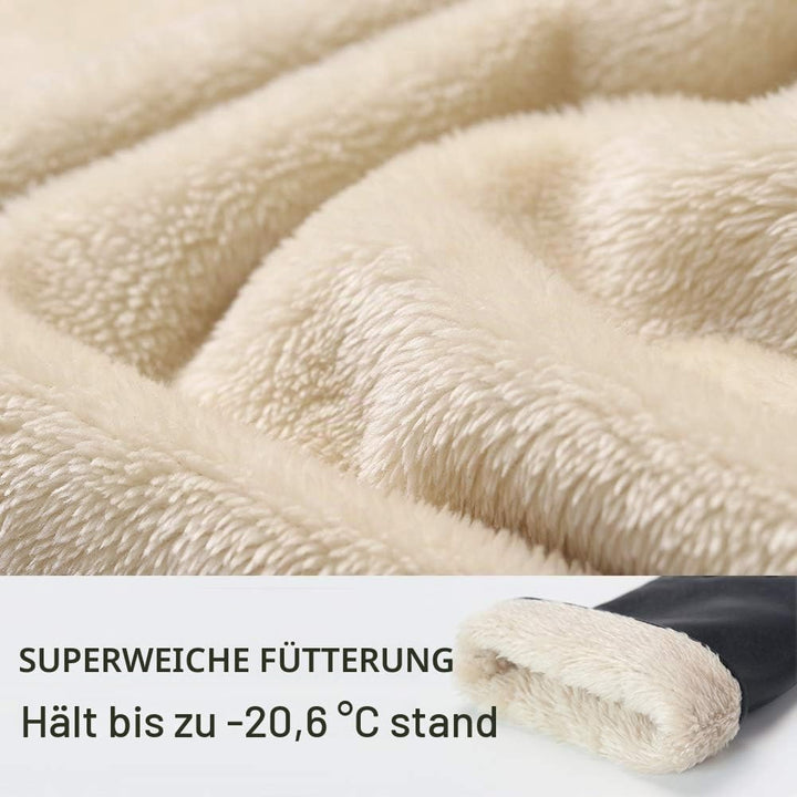 vislivin Vollhand Touchscreen-Handschuhe für Damen Leder Handschuhe Warmer Winter SMS Autofahren Han