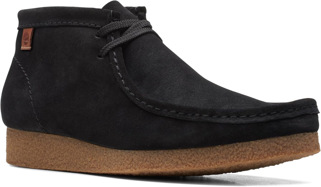 Clarks Herren Shacre Stiefel Stiefelette 42 EU Schwarze Velourslederoptik, 42 EU Schwarze Veloursled