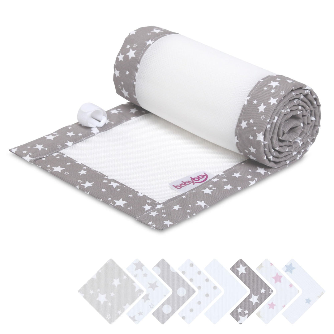 babybay Nestchen 3D Mesh-Piqué passend für Modell Boxspring XXL, taupe Sterne weiss Taupe Sterne Wei