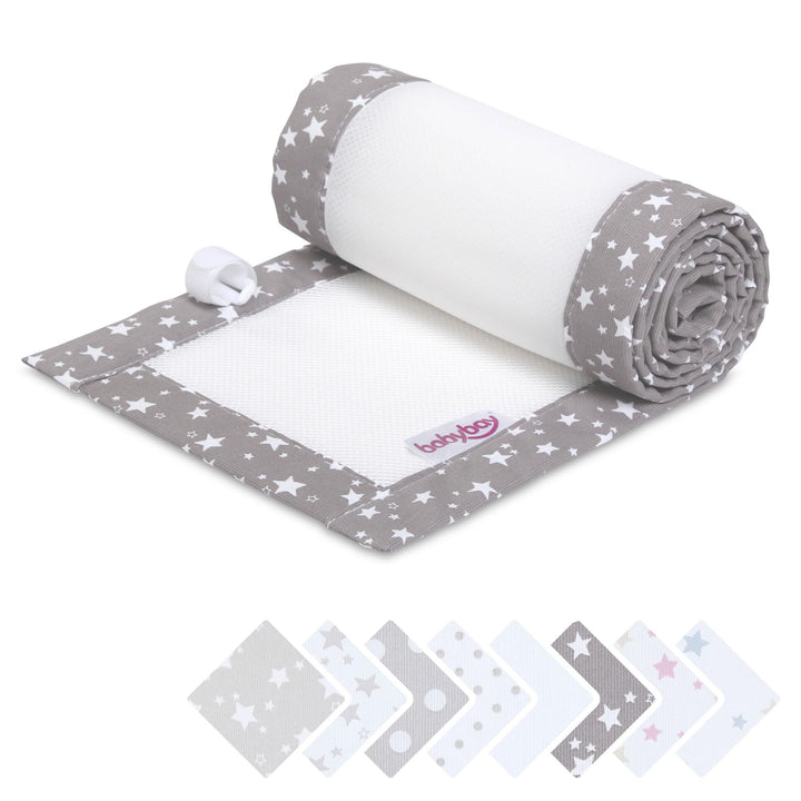 babybay Nestchen 3D Mesh-Piqué passend für Modell Boxspring XXL, taupe Sterne weiss Taupe Sterne Wei