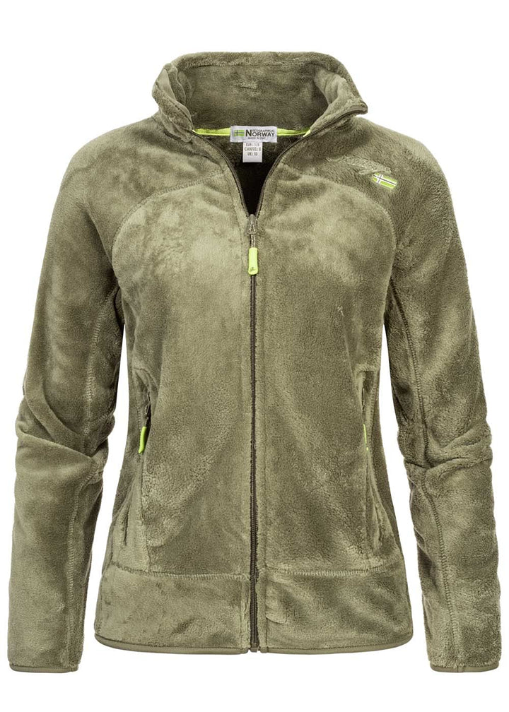 Geographical Norway Damen warme Übergangs Outdoor Fleecejacke mit Stehkragen bans production S Olive