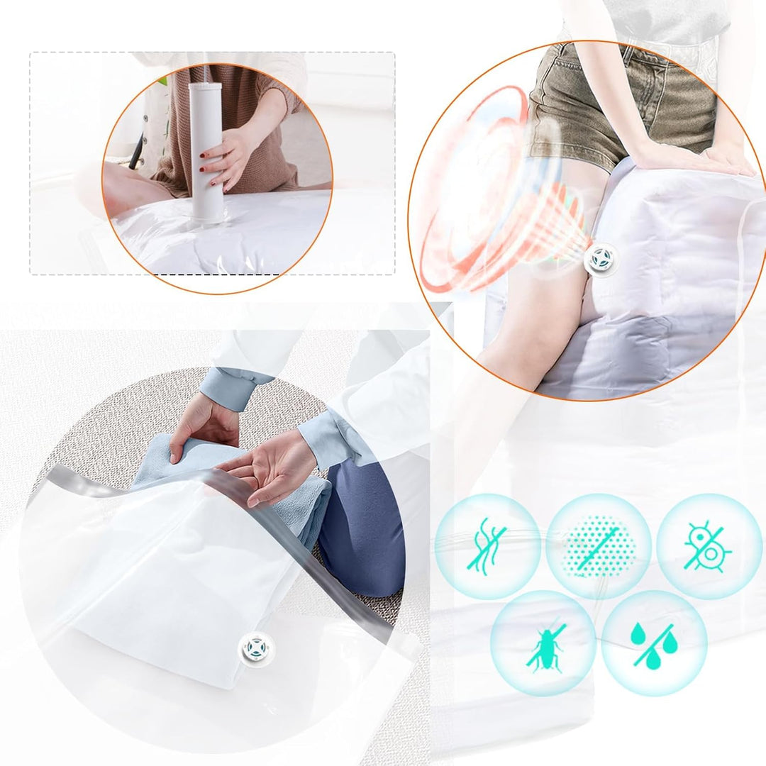 5PCS Vakuumbeutel für Bettdecken 100x80x32cm Würfel Vakuumbeutel für Kleidung Gross xxl Vacuum Bags