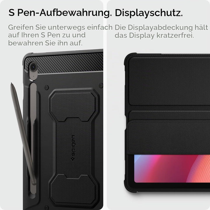 Spigen Rugged Armor Pro Hülle Entwickelt für Samsung Galaxy Tab S10 FE+ (2025) Schutzhülle mit S Pen