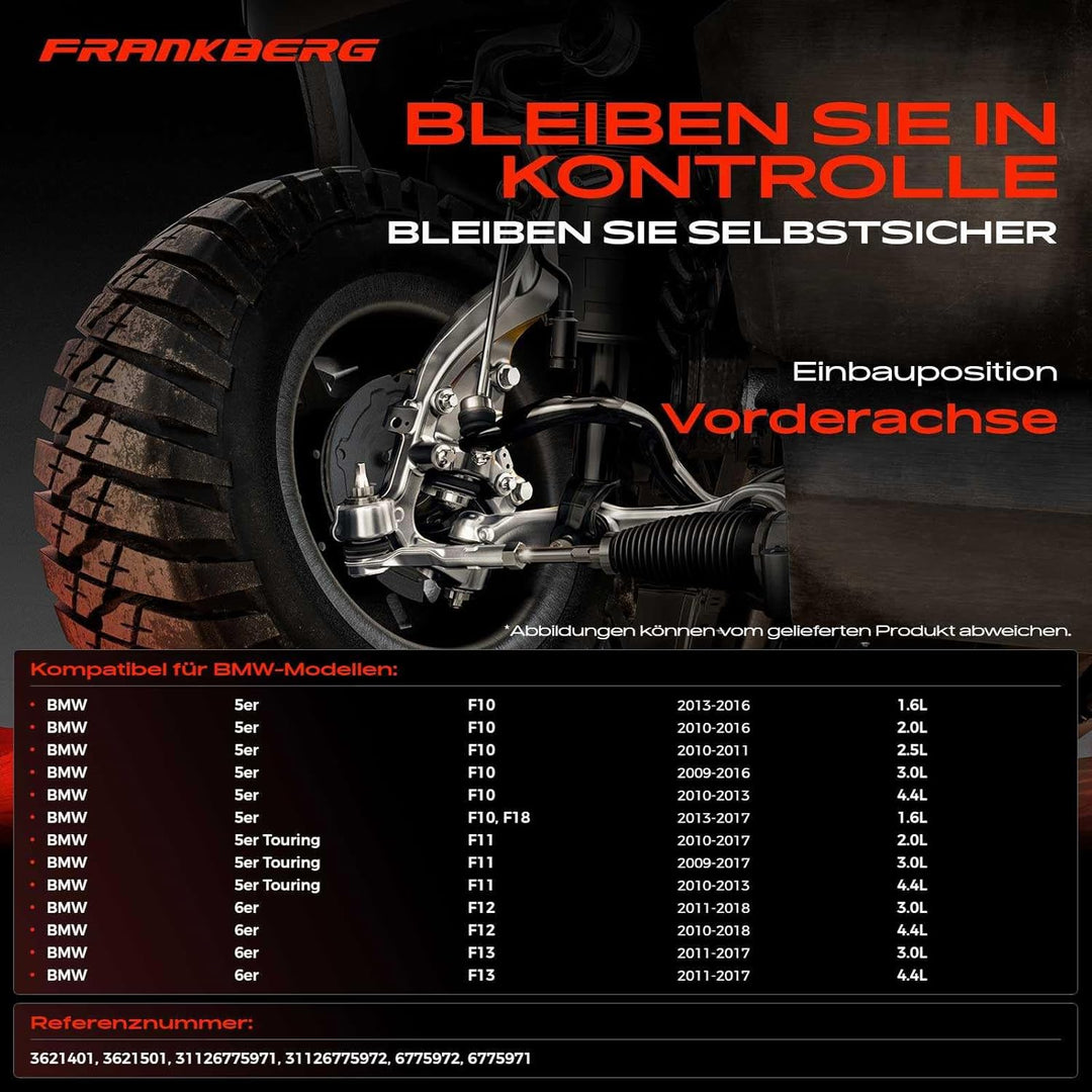 Frankberg Querlenker Vorderachse Links Unten Kompatibel mit 6 Gran Coupe F06 640 650 3.0L 4.4L 2011-