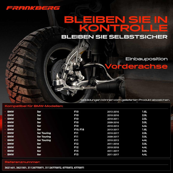 Frankberg Querlenker Vorderachse Links Unten Kompatibel mit 6 Gran Coupe F06 640 650 3.0L 4.4L 2011-